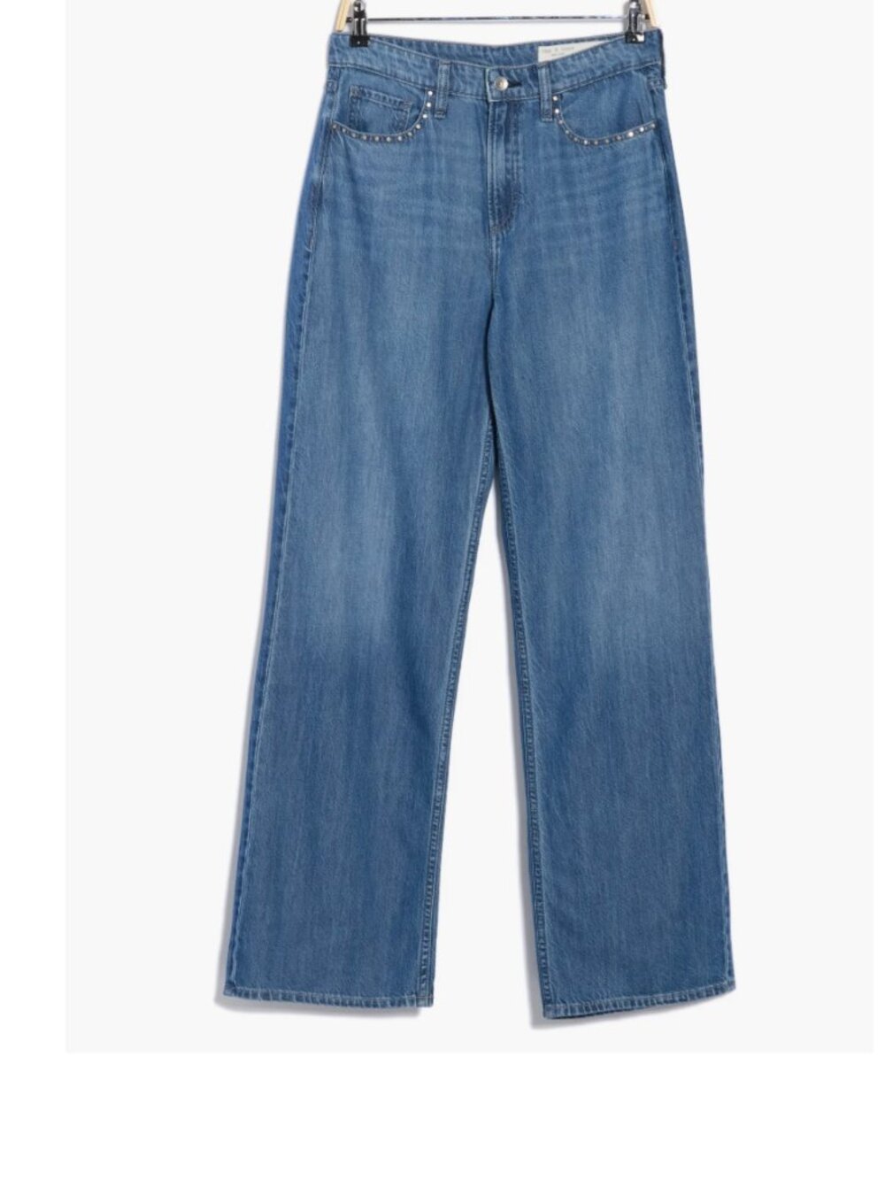 NWOT rag & bone Lori Wide Leg Jeans 28, ACID WASH STUD - Picture 5 of 8
